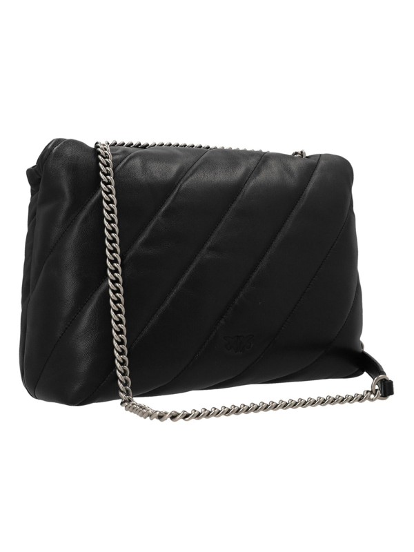  Cумка Pinko Puff Medium Black silver FW 23-24