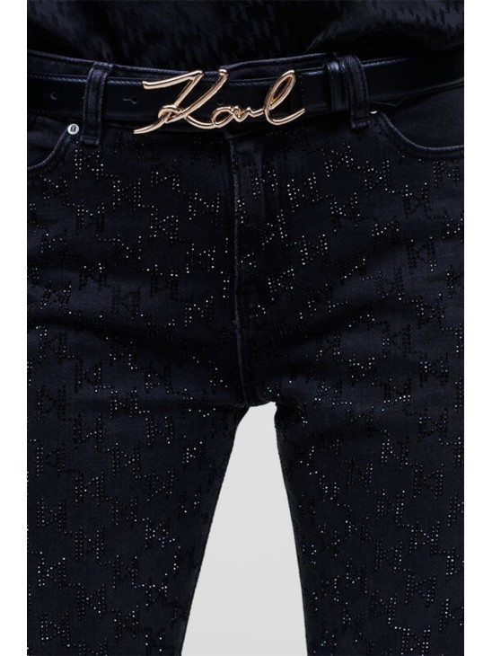 Женский пояс Karl Lagerfeld K/Signature 25 mm Black