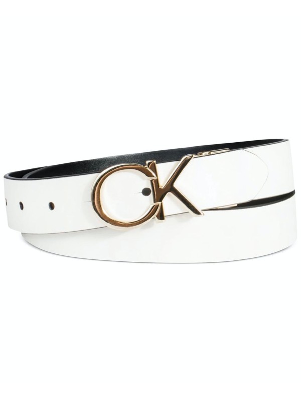 Женский двухсторонний пояс Calvin Klein Women's, 30 mm, White/Black