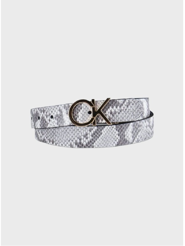 Женский двухсторонний пояс Calvin Klein Snake/Black 30mm