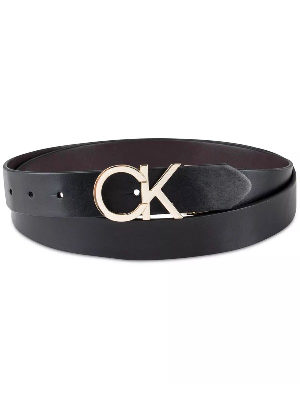 Женский Двухсторонний пояс Calvin Klein Women's CK 30mm Brown Black 