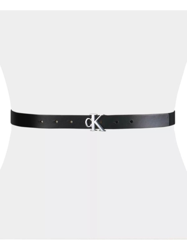 Женский пояс Calvin Klein Women's CK Monogram Buckle Skinny, 25 mm, Black