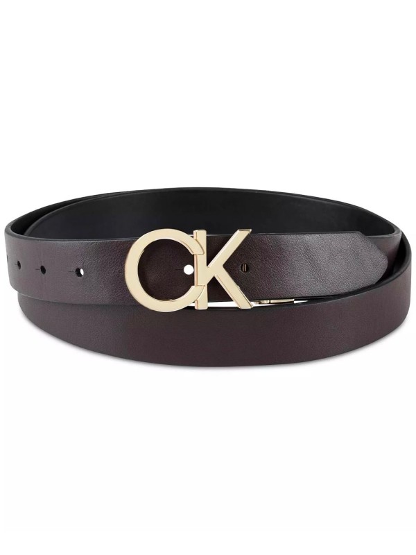 Женский Двухсторонний пояс Calvin Klein Women's CK 30mm Brown Black 