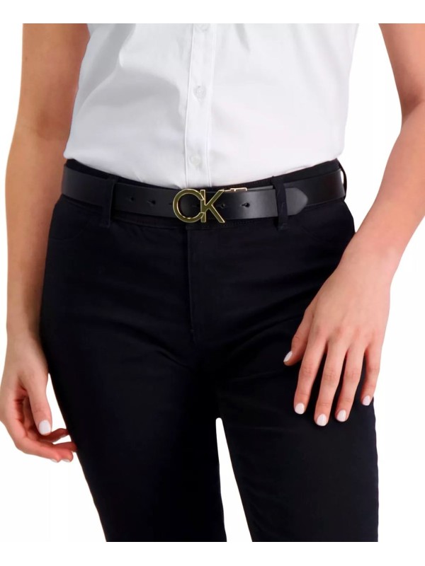 Женский Двухсторонний пояс Calvin Klein Women's CK 30mm Brown Black 