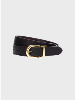 Жіночий двосторонній пояс Coach Classic Buckle Cut To Size, 25 mm Black/Oxblood