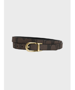 Жіночий пояс Сoach Classic Buckle Cut To Size Reversible Black/Brown 18 mm