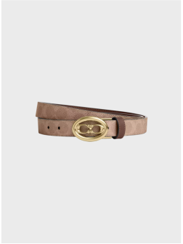 Жіночий двосторонній пояс Coach Signature Buckle Cut To Size 25 Mm Brown