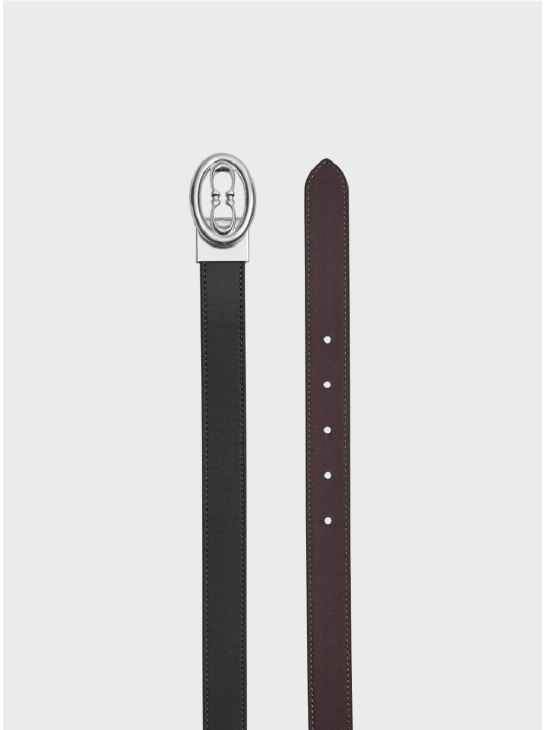 Жіночий двосторонній пояс Coach Buckle Cut To Size 25 Mm Black/Brown