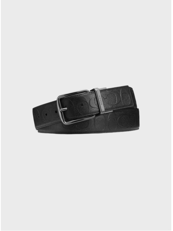 Мужской пояс Сoach Harness Buckle Cut To Size Reversible Belt 38 Mm Black