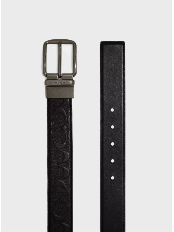 Чоловічий пояс Сoach Harness Buckle Cut To Size Reversible Belt 38 Mm Black