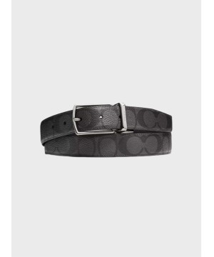 Чоловічий пояс Coach Harness Buckle Cut To Size Reversible, 30 Mm, Black Logo