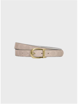 Жіночий двосторонній пояс Coach Harness Buckle Cut To Size 25 Mm Beige/Chalk