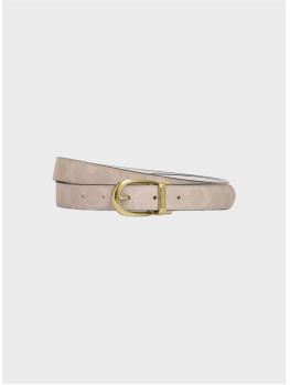 Жіночий двосторонній пояс Coach Harness Buckle Cut To Size 25 Mm Beige/Chalk