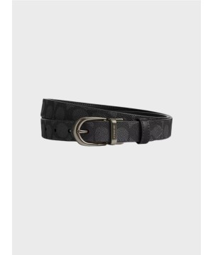 Жіночий пояс Coach Harness Buckle Cut To Size Reversible, 25 mm Black Logo