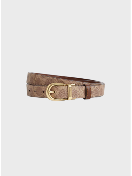 Жіночий двосторонній пояс Coach Harness Buckle Cut To Size 25 Mm Brown