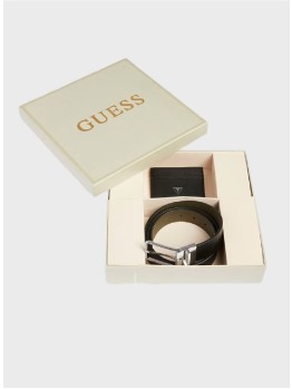 Подарочный набор Guess Wallet and Belt Gift Set Black