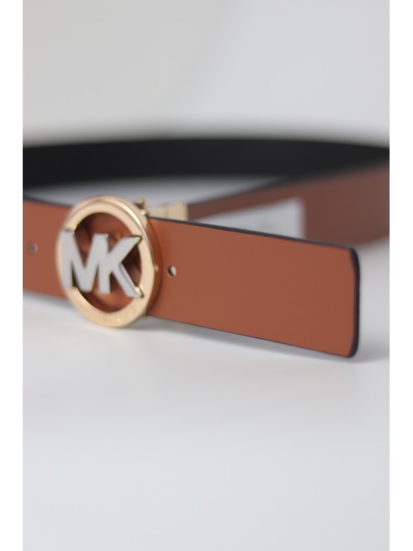 Женский пояс Michael Kors Buckle Smooth Leather, 38 mm, Black/Brown Logo