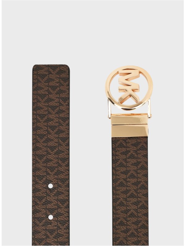 Двухсторонний пояс Michael Kors Brown Logo/Brown 35 mm, LiC