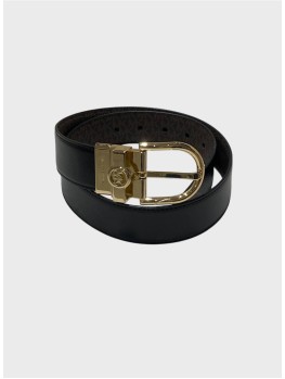 Двосторонній пояс Michael Kors Classic Black/Brown Logo 35 mm