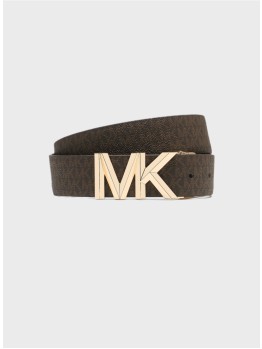 Двосторонній пояс Michael Kors Brown Logo/Black 35 mm,  Logo MK