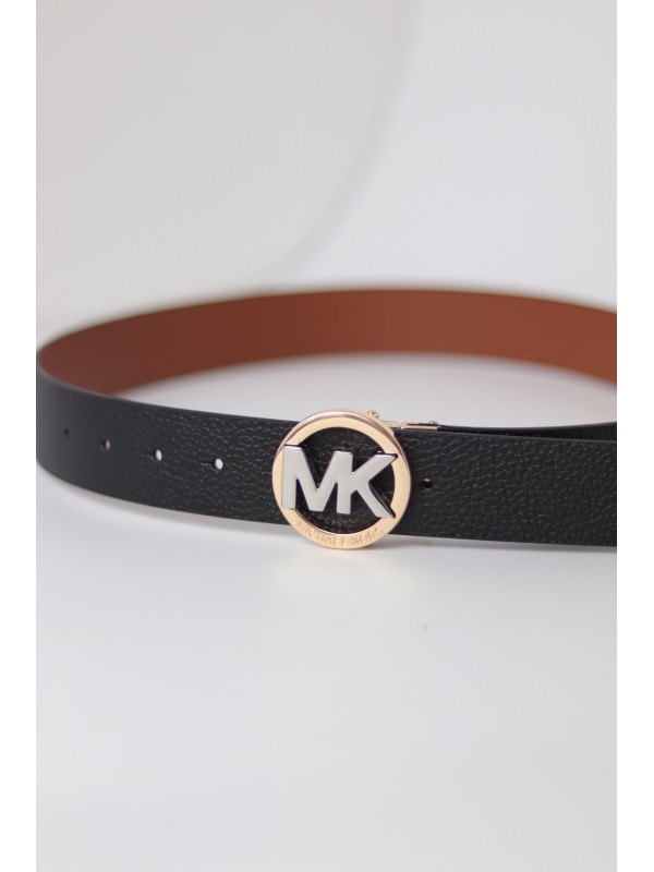 Жіночий пояс Michael Kors Buckle Smooth Leather, 38 mm, Black/Brown Logo