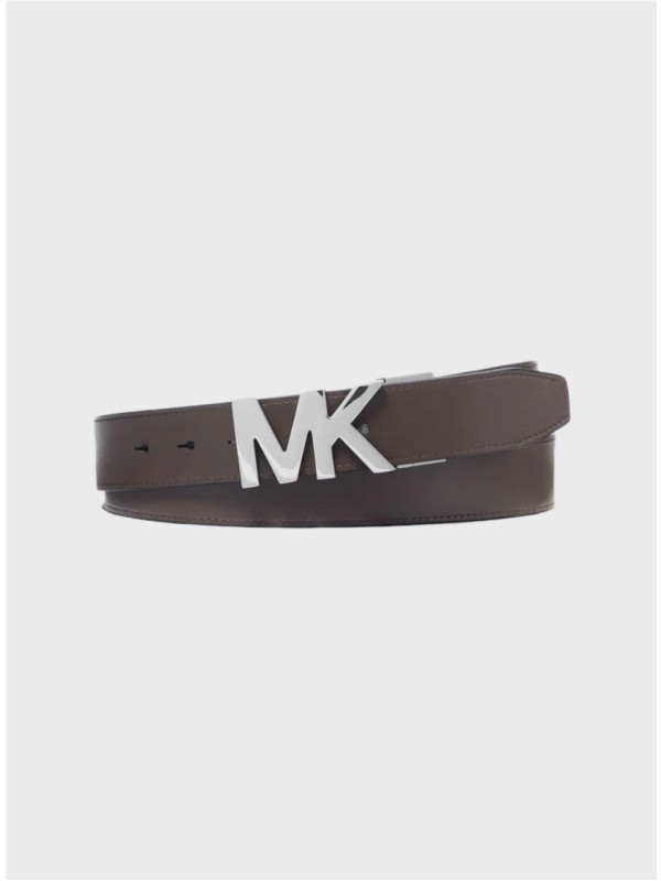 Чоловічий двосторонній пояс Michael Kors 4-In-1 у подарунковій коробці 35 mm Black Logo/Brown