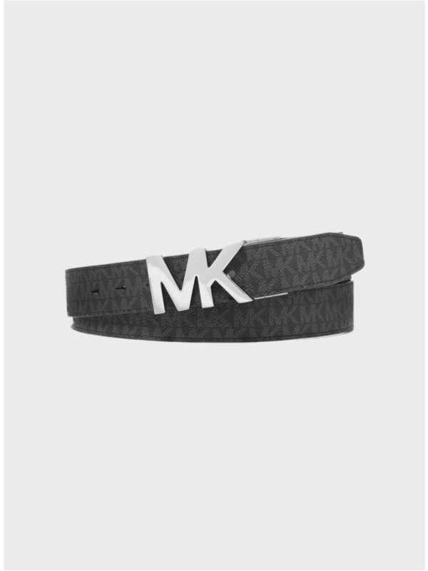 Чоловічий двосторонній пояс Michael Kors 4-In-1 у подарунковій коробці 35 mm Black Logo/Brown