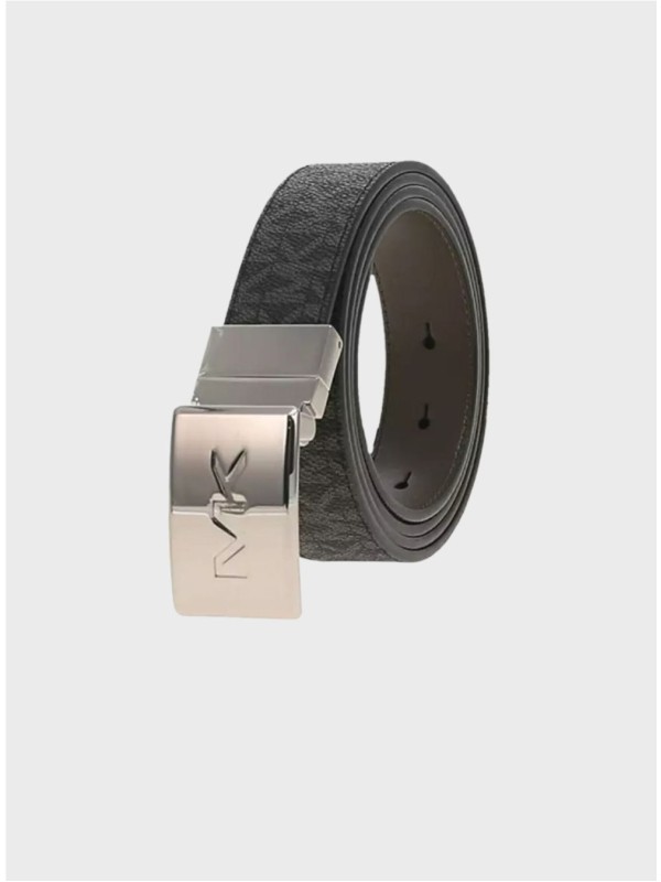 Мужской двухсторонний пояс Michael Kors Logo and Leather Cut To Size 31 mm Black/Brown