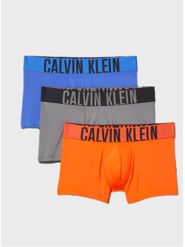 Мужское нижнее белье Calvin Klein Intense Power Micro 3-Pack Low Rise Trunk Blue/Grey Sky/Cherry