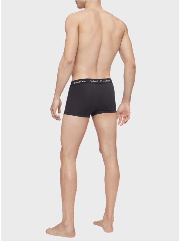 Чоловіча нижня білизна Calvin Klein Cotton Stretch 3-Pack Low Rise Trunk Black