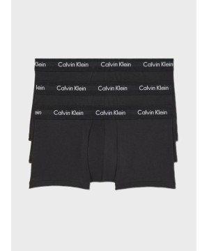 Мужское нижнее белье Calvin Klein Cotton Stretch 3-Pack Low Rise Trunk Black