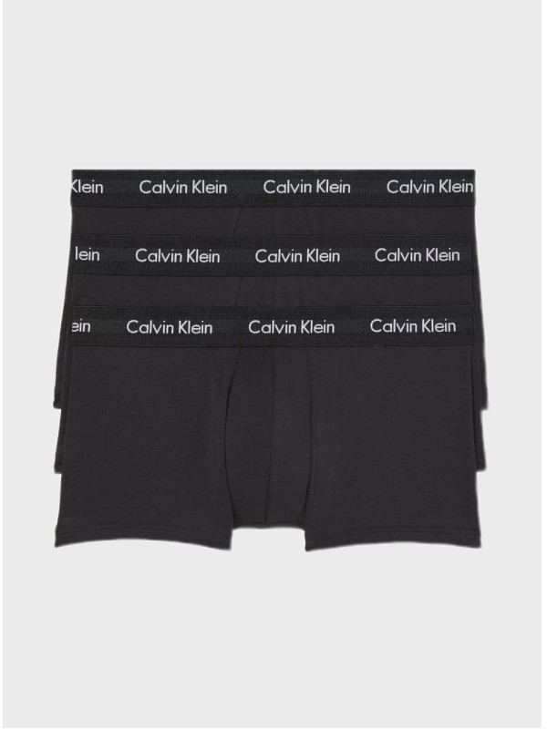 Чоловіча нижня білизна Calvin Klein Cotton Stretch 3-Pack Low Rise Trunk Black