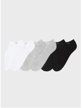 Жіночі шкарпетки Calvin Klein Basic Cushion No Show 6-Pack White/Grey/Black