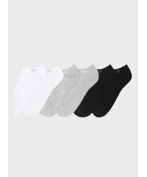 Жіночі шкарпетки Calvin Klein Basic Cushion No Show 6-Pack White/Grey/Black