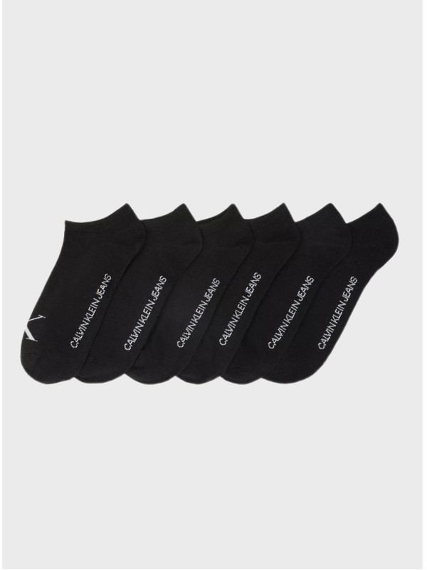 Жіночі шкарпетки Calvin Klein Monogram No Show 6-Pack Black