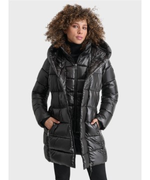 Куртка DKNY Pearlized Puffer With Hood Black