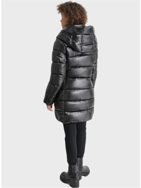 Куртка DKNY Pearlized Puffer With Hood Black