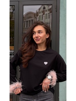 Логнслив Laloca с перьями черный