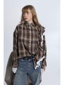 Рубашка Luckyreef трансформер с воланом Оксфорд