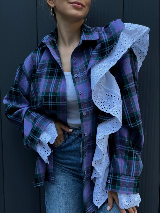 Сорочка Luckyreef трансформер з воланом аметист