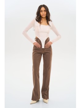 Джинси Match With Cuts Brown