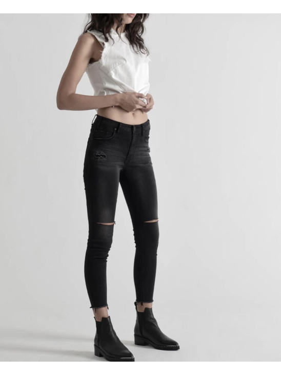 Джинсы One Teaspoon Jett Black High Waist Freebirds II