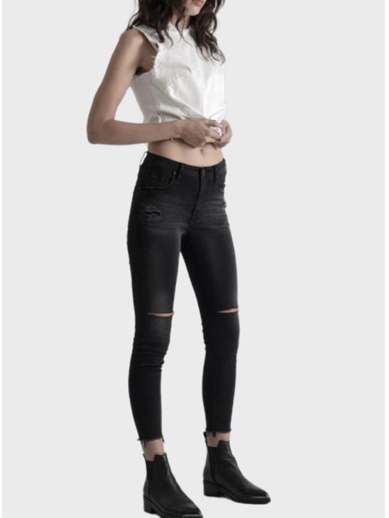 Джинси One Teaspoon Jett Black High Waist Freebirds II