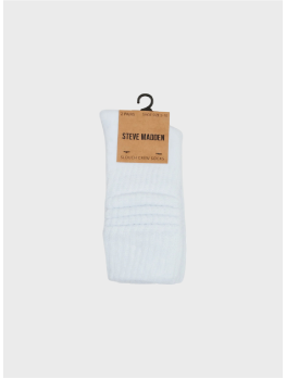 Шкарпетки Steve Madden 2 Pack Slouchy Crew Socks White
