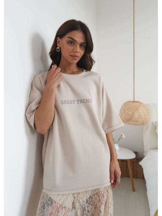 Женская футболка BEKHTIR интерлок таш SASSY TREND