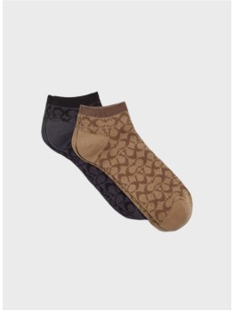 Жіночі шкарпетки Coach Signature Ankle Black/Beige