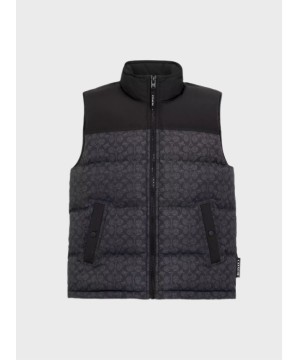 Мужской жилет Coach Signature Down Vest In Recycled Polyester Black