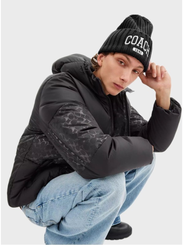 Шапка Coach 1941 Embroidered Knit Beanie Black