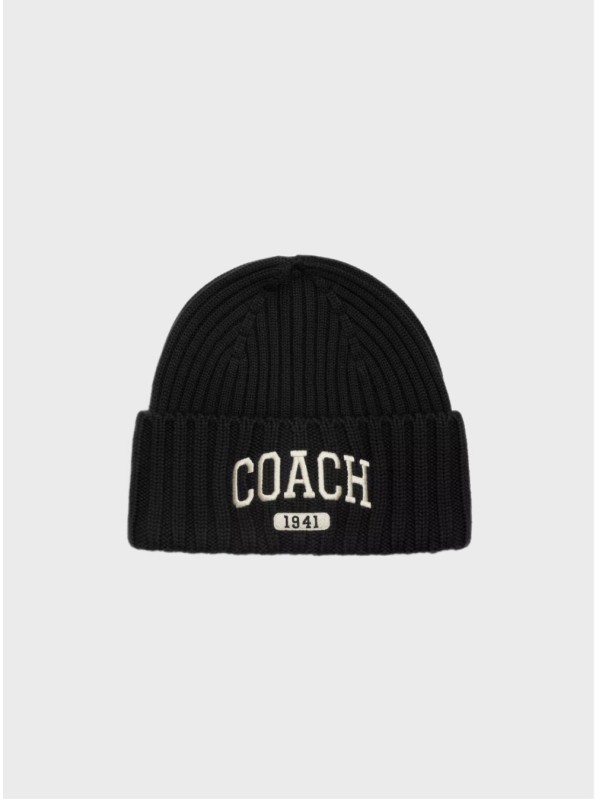 Шапка Coach 1941 Embroidered Knit Beanie Black