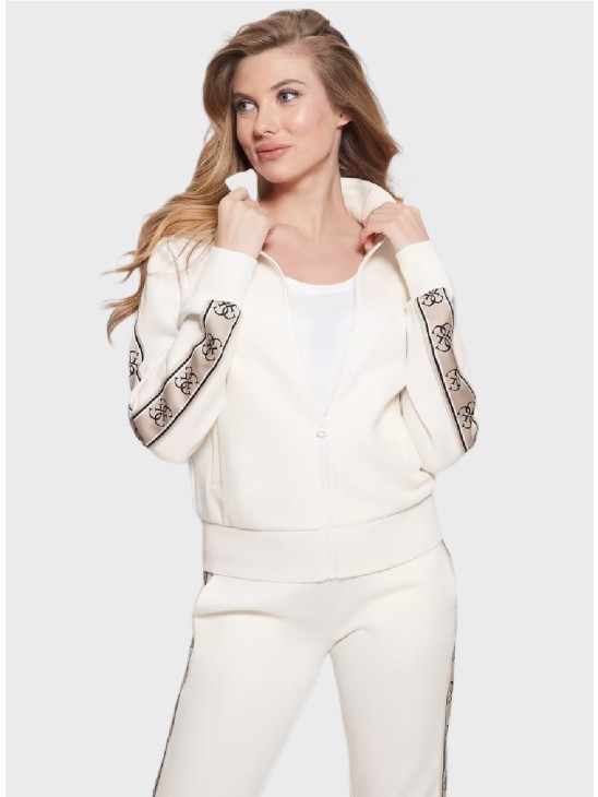 Свитшот Guess Eco Britney Full-Zip White